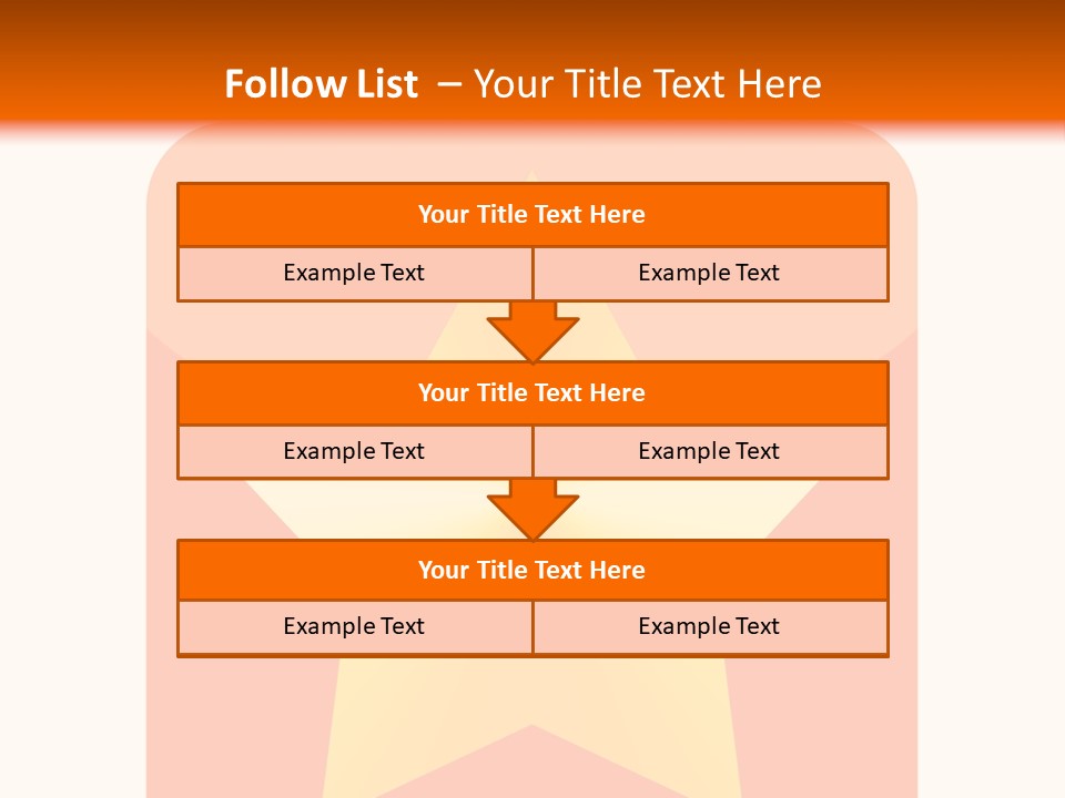 A Yellow Star On An Orange And White Background PowerPoint Template