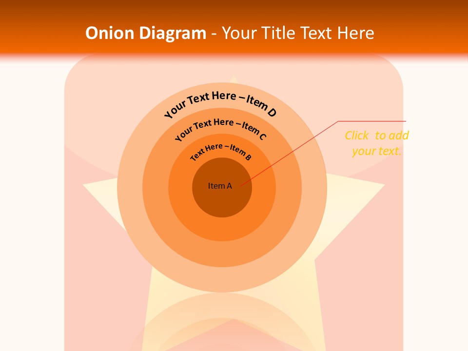 A Yellow Star On An Orange And White Background PowerPoint Template