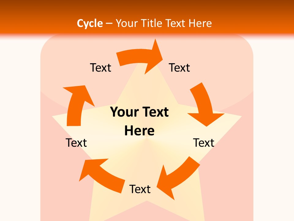 A Yellow Star On An Orange And White Background PowerPoint Template