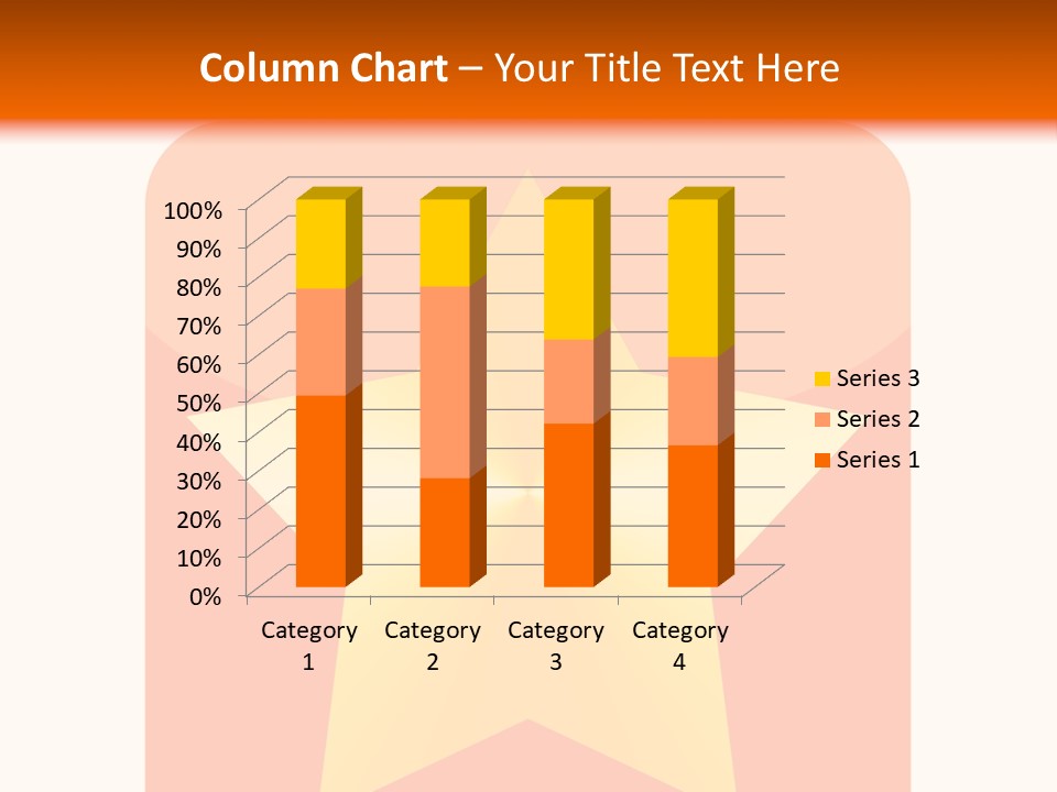 A Yellow Star On An Orange And White Background PowerPoint Template