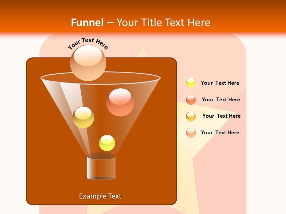 A Yellow Star On An Orange And White Background PowerPoint Template