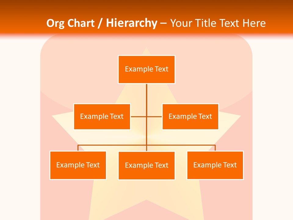 A Yellow Star On An Orange And White Background PowerPoint Template