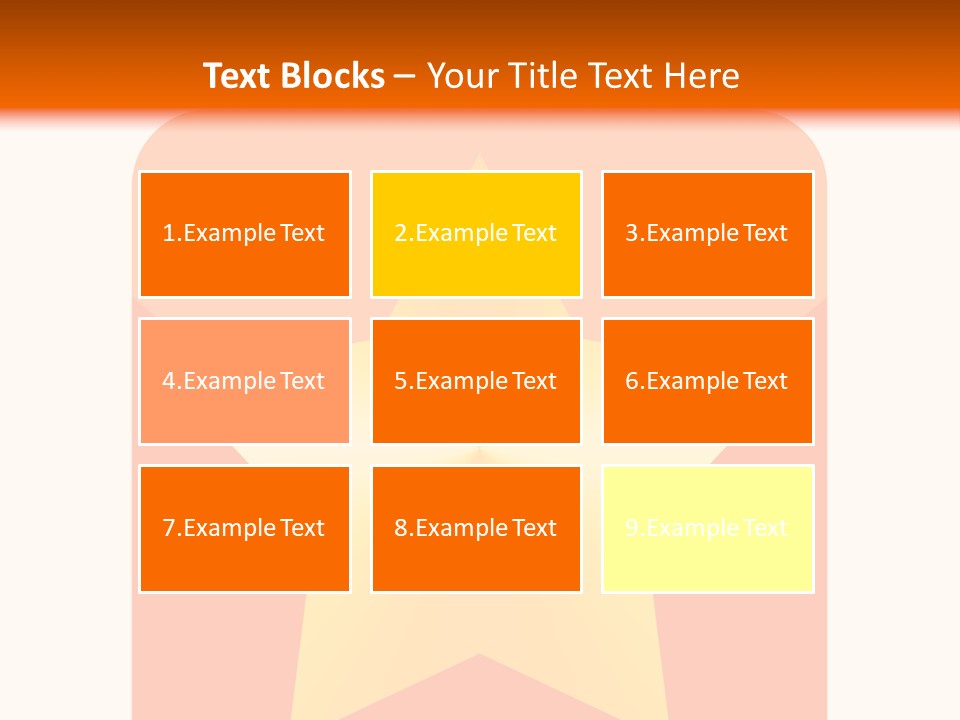 A Yellow Star On An Orange And White Background PowerPoint Template