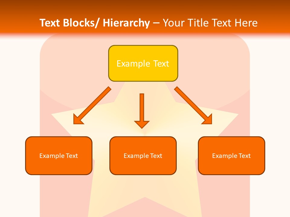 A Yellow Star On An Orange And White Background PowerPoint Template