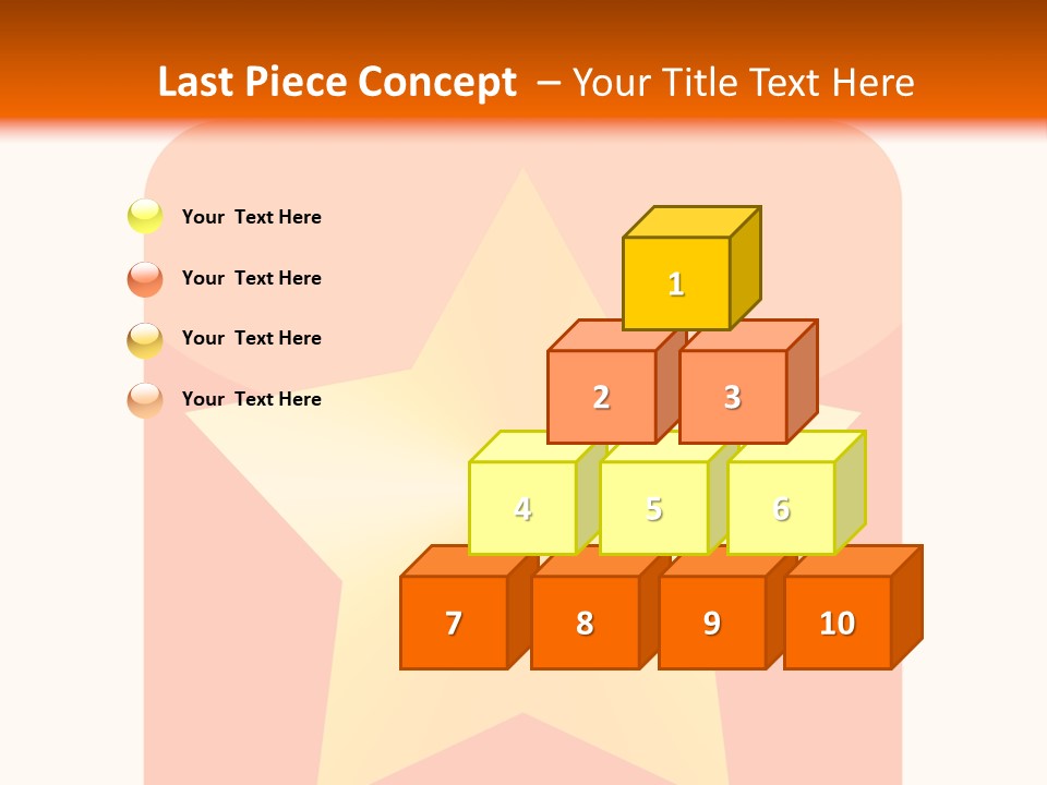 A Yellow Star On An Orange And White Background PowerPoint Template