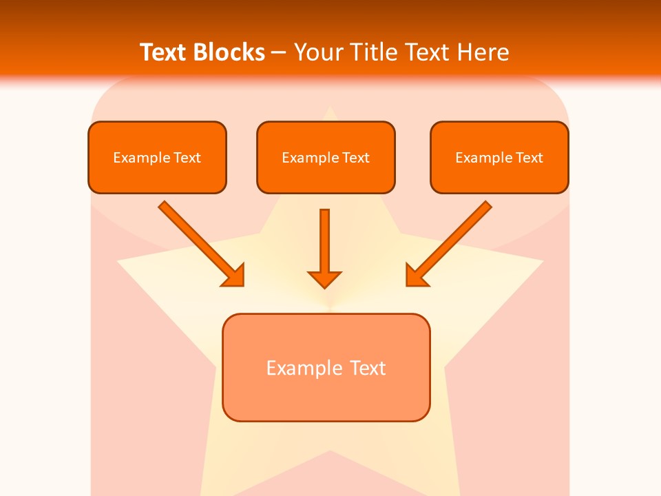 A Yellow Star On An Orange And White Background PowerPoint Template
