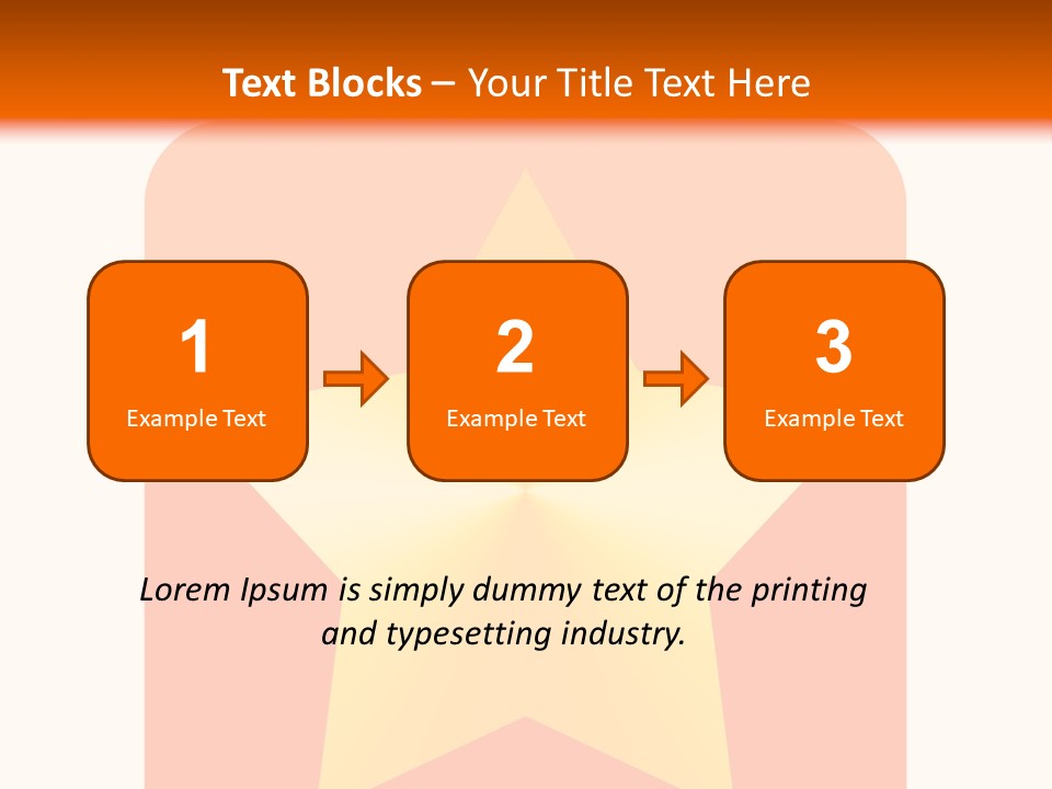 A Yellow Star On An Orange And White Background PowerPoint Template