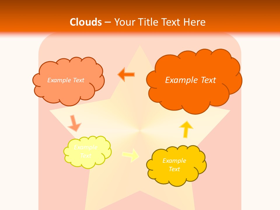A Yellow Star On An Orange And White Background PowerPoint Template