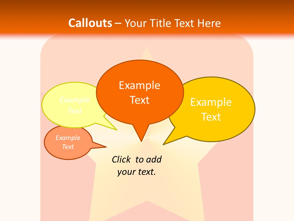 A Yellow Star On An Orange And White Background PowerPoint Template