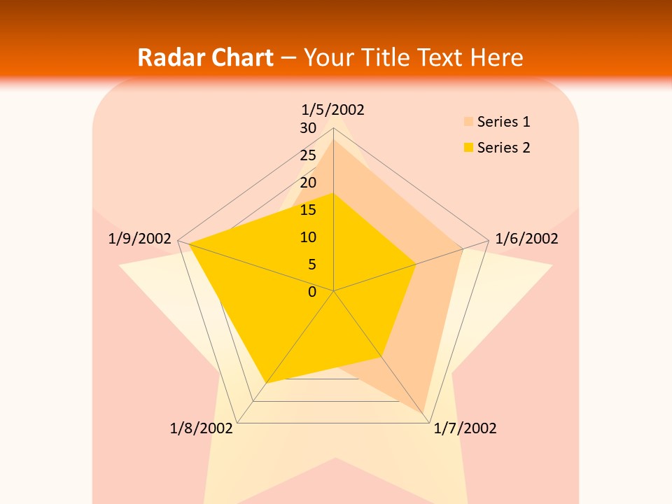 A Yellow Star On An Orange And White Background PowerPoint Template
