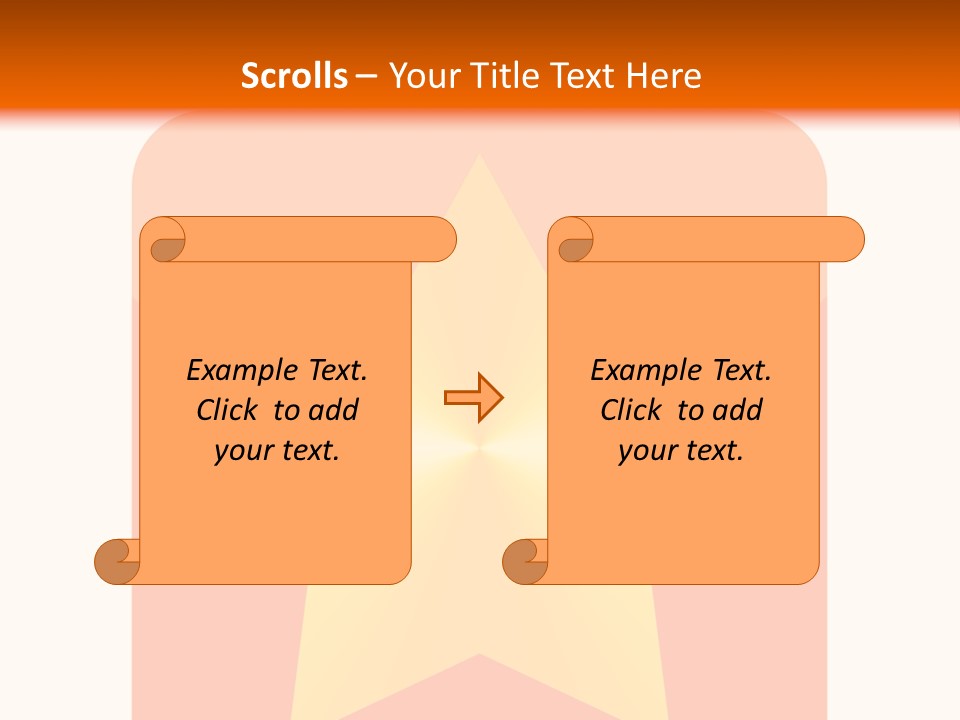 A Yellow Star On An Orange And White Background PowerPoint Template