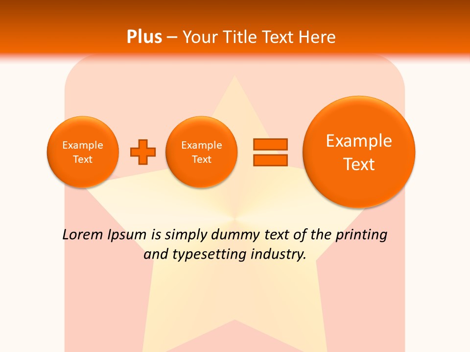 A Yellow Star On An Orange And White Background PowerPoint Template