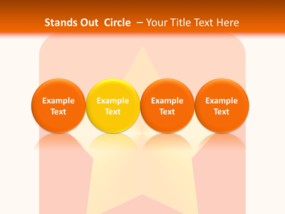 A Yellow Star On An Orange And White Background PowerPoint Template