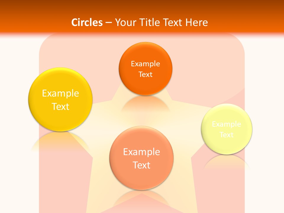 A Yellow Star On An Orange And White Background PowerPoint Template