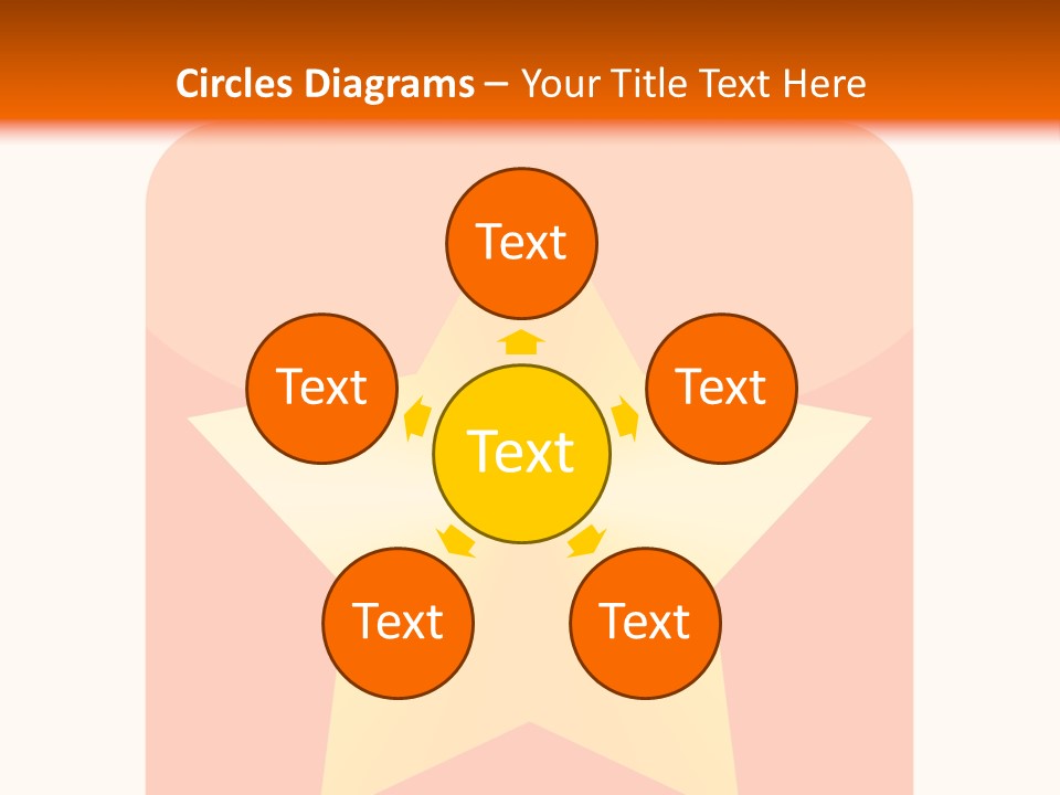 A Yellow Star On An Orange And White Background PowerPoint Template