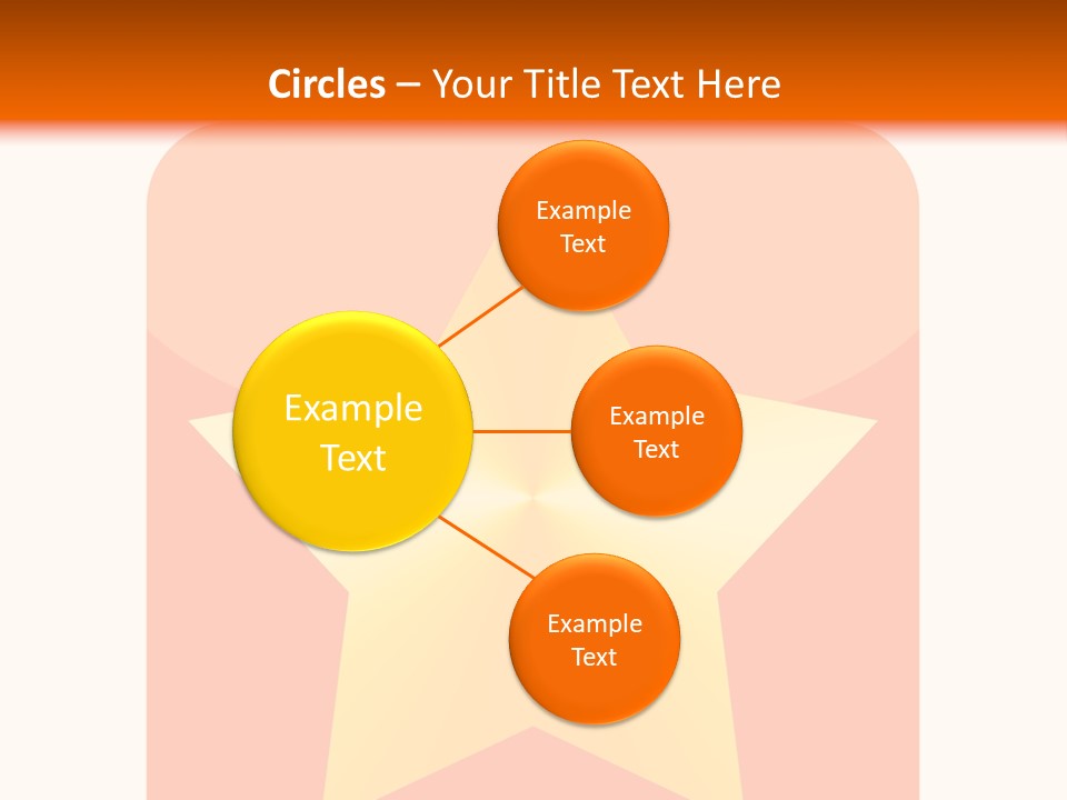 A Yellow Star On An Orange And White Background PowerPoint Template