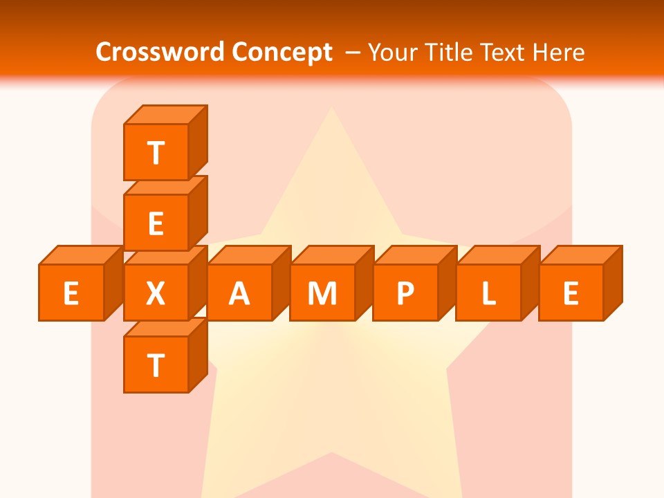 A Yellow Star On An Orange And White Background PowerPoint Template