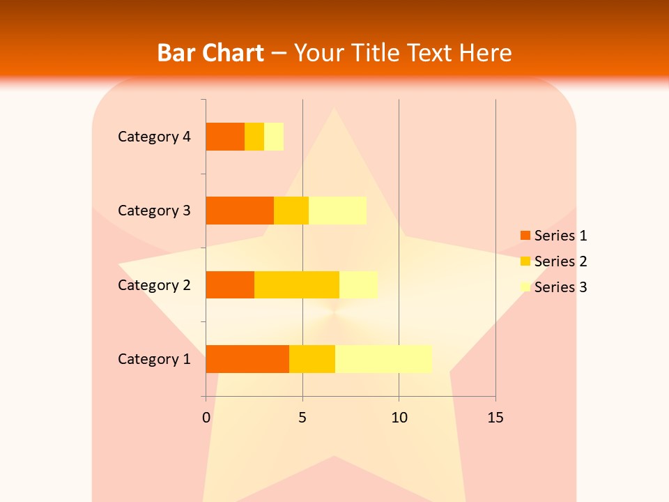 A Yellow Star On An Orange And White Background PowerPoint Template
