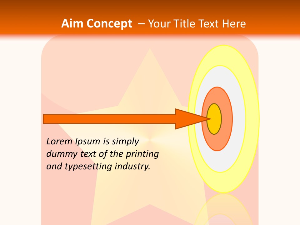 A Yellow Star On An Orange And White Background PowerPoint Template