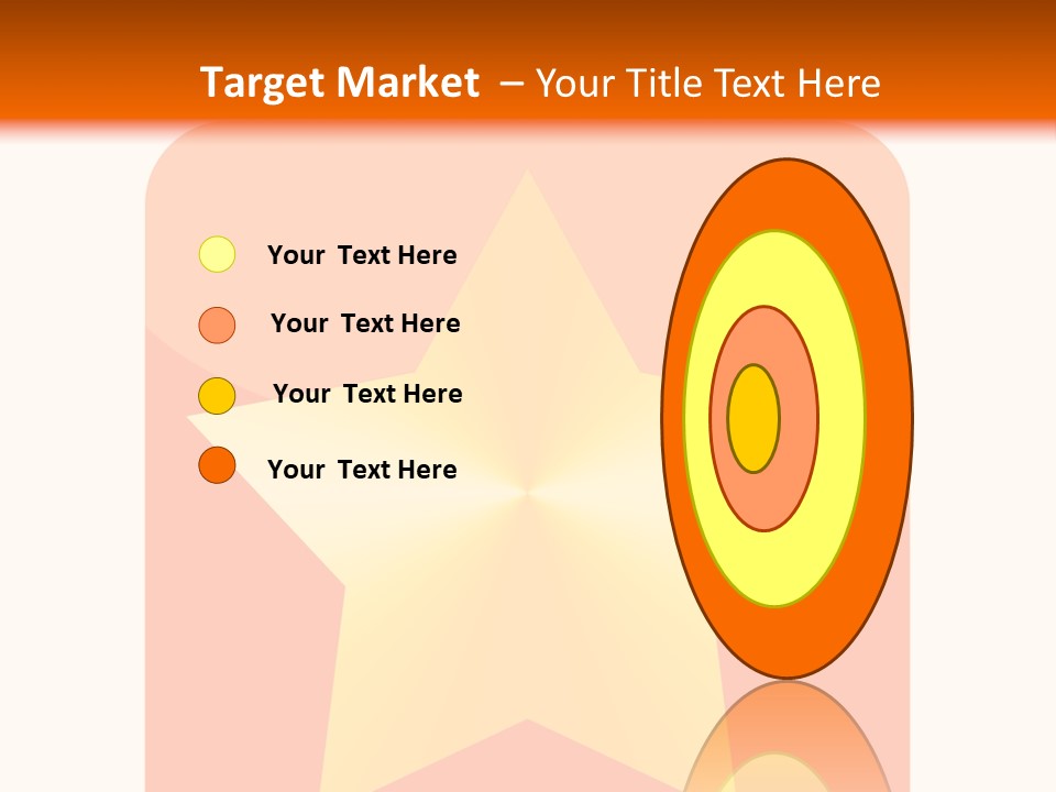 A Yellow Star On An Orange And White Background PowerPoint Template