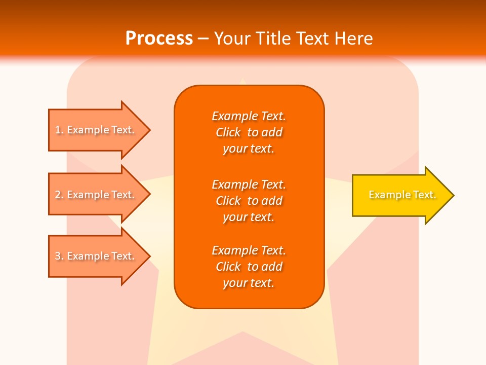 A Yellow Star On An Orange And White Background PowerPoint Template