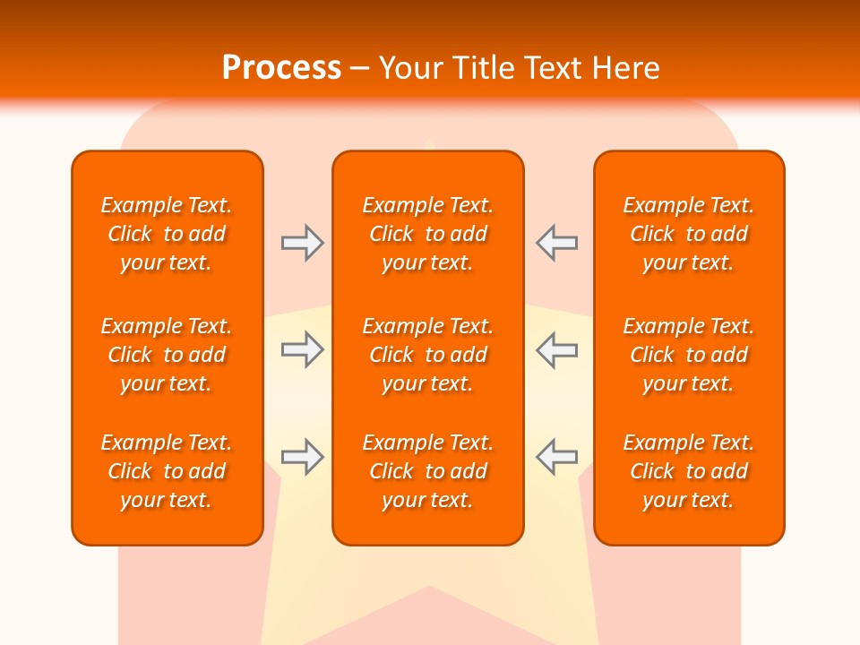 A Yellow Star On An Orange And White Background PowerPoint Template