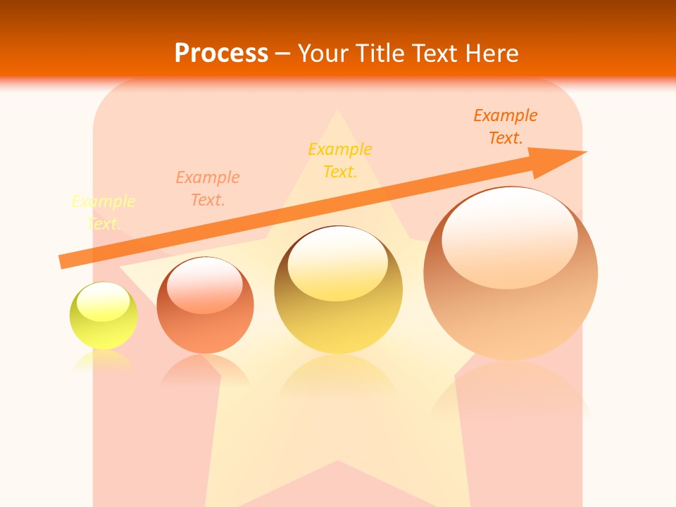 A Yellow Star On An Orange And White Background PowerPoint Template