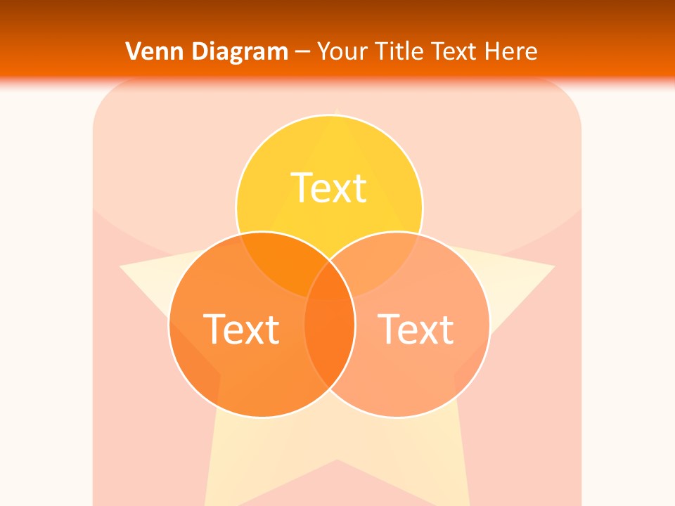 A Yellow Star On An Orange And White Background PowerPoint Template