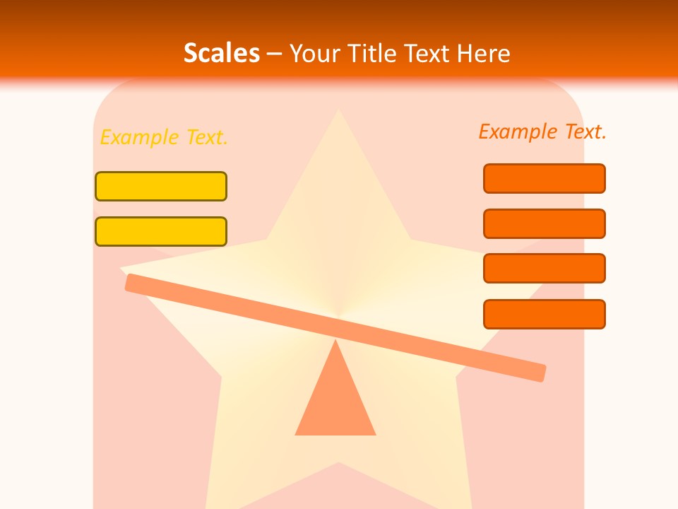 A Yellow Star On An Orange And White Background PowerPoint Template