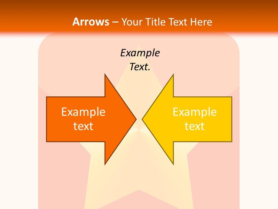 A Yellow Star On An Orange And White Background PowerPoint Template