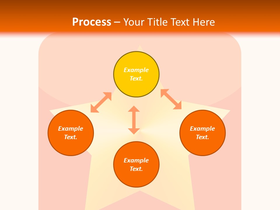 A Yellow Star On An Orange And White Background PowerPoint Template