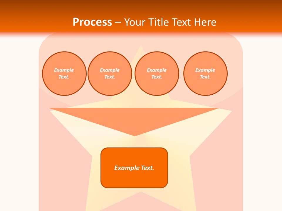 A Yellow Star On An Orange And White Background PowerPoint Template