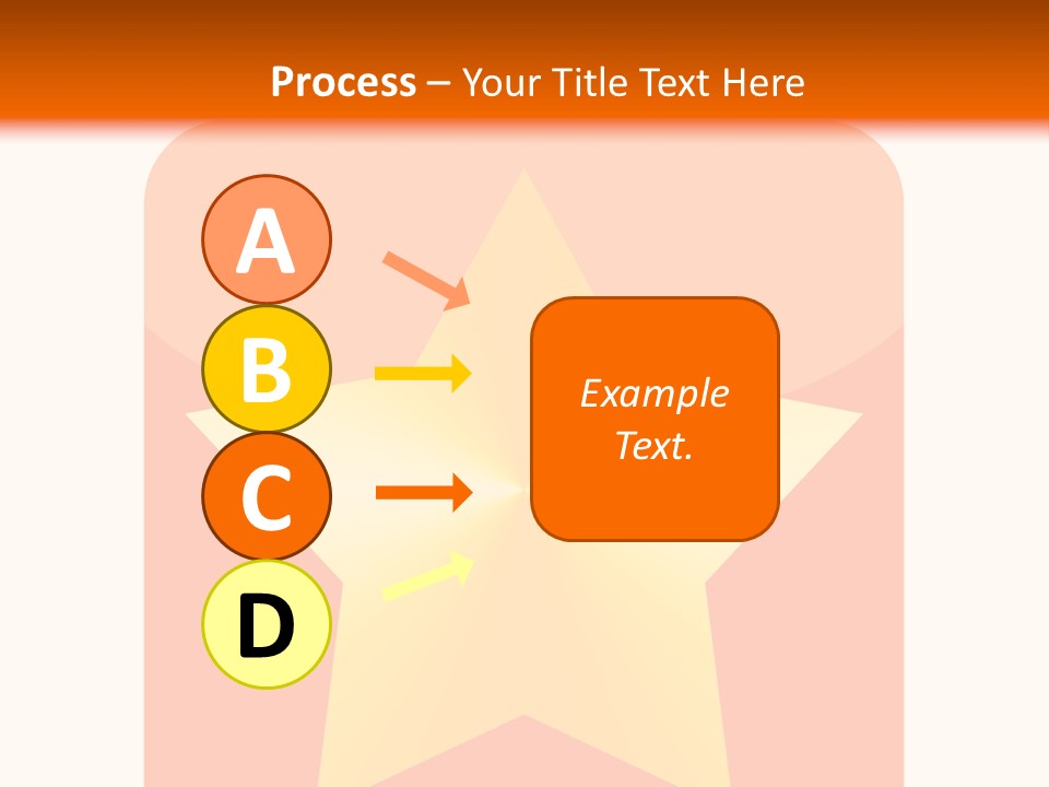 A Yellow Star On An Orange And White Background PowerPoint Template