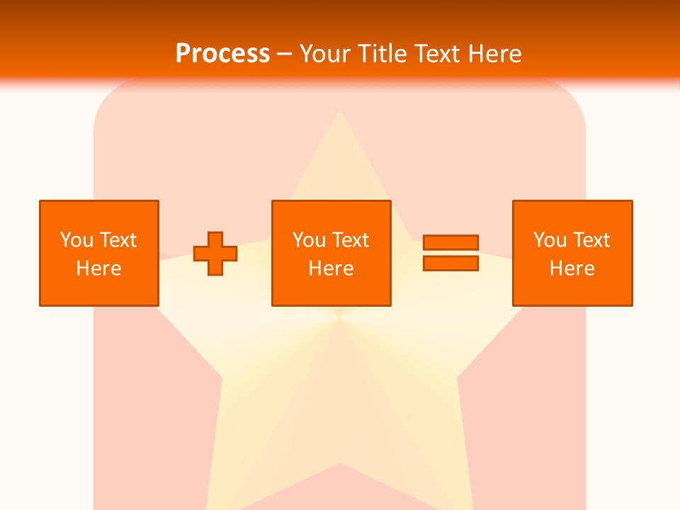 A Yellow Star On An Orange And White Background PowerPoint Template