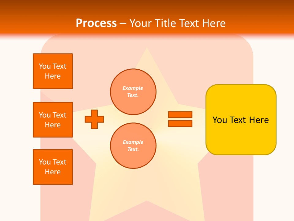 A Yellow Star On An Orange And White Background PowerPoint Template