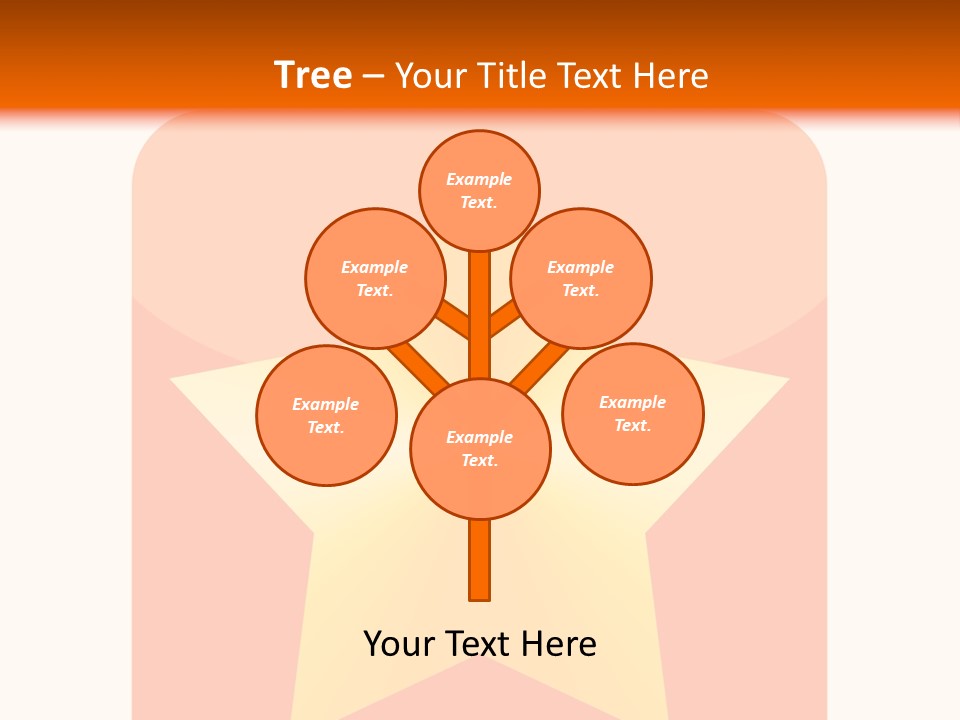 A Yellow Star On An Orange And White Background PowerPoint Template