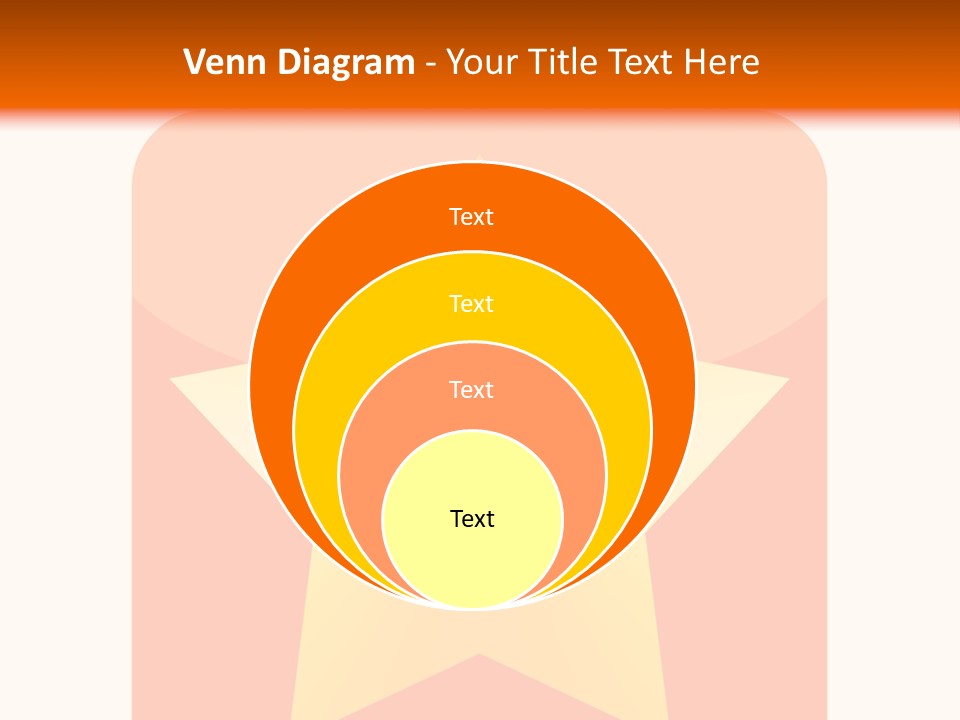 A Yellow Star On An Orange And White Background PowerPoint Template