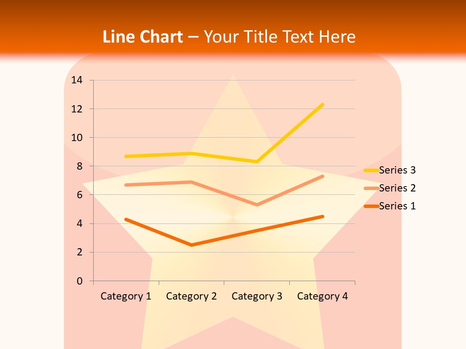 A Yellow Star On An Orange And White Background PowerPoint Template