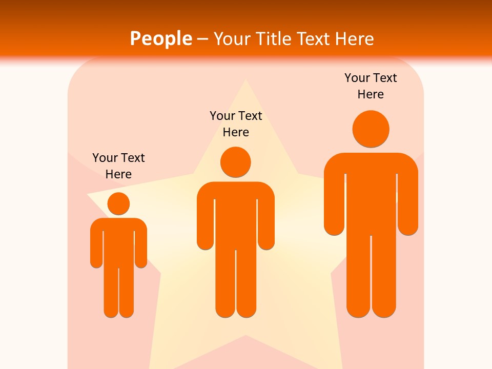 A Yellow Star On An Orange And White Background PowerPoint Template