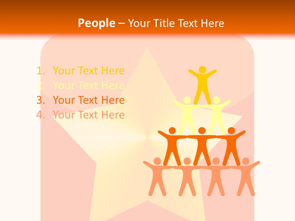 A Yellow Star On An Orange And White Background PowerPoint Template
