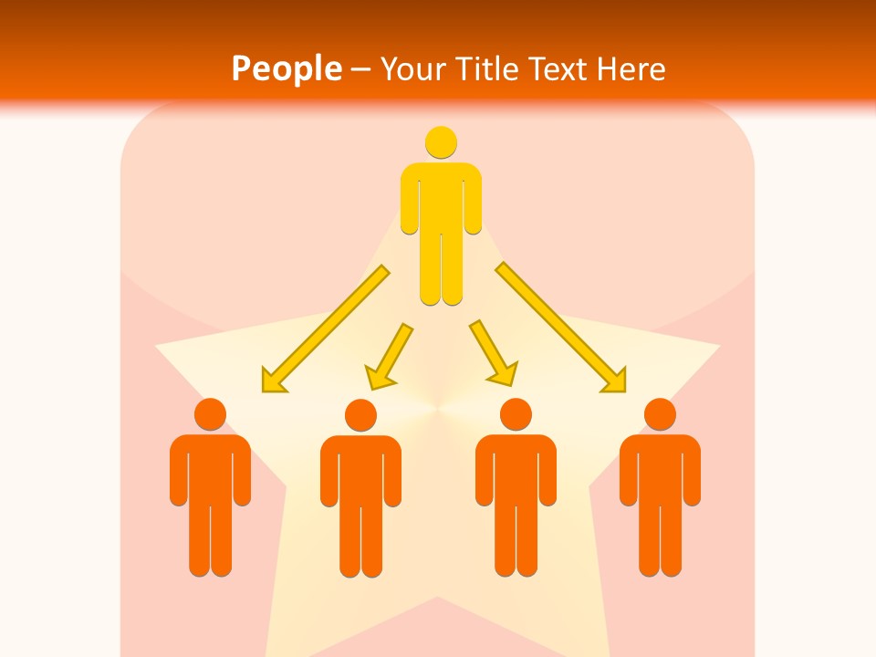 A Yellow Star On An Orange And White Background PowerPoint Template