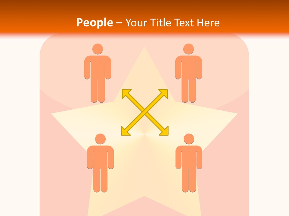 A Yellow Star On An Orange And White Background PowerPoint Template