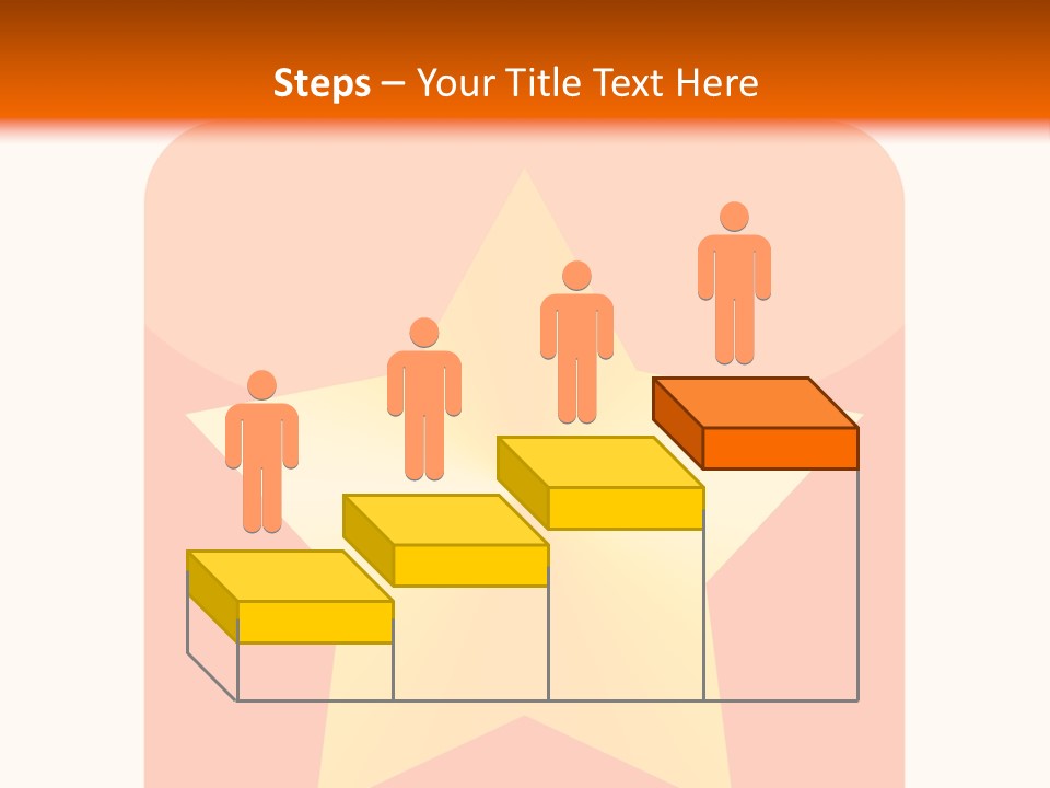 A Yellow Star On An Orange And White Background PowerPoint Template
