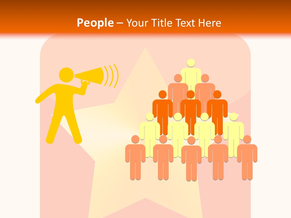 A Yellow Star On An Orange And White Background PowerPoint Template