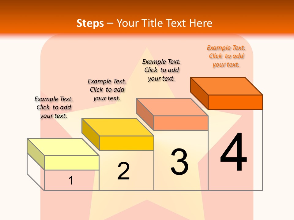 A Yellow Star On An Orange And White Background PowerPoint Template