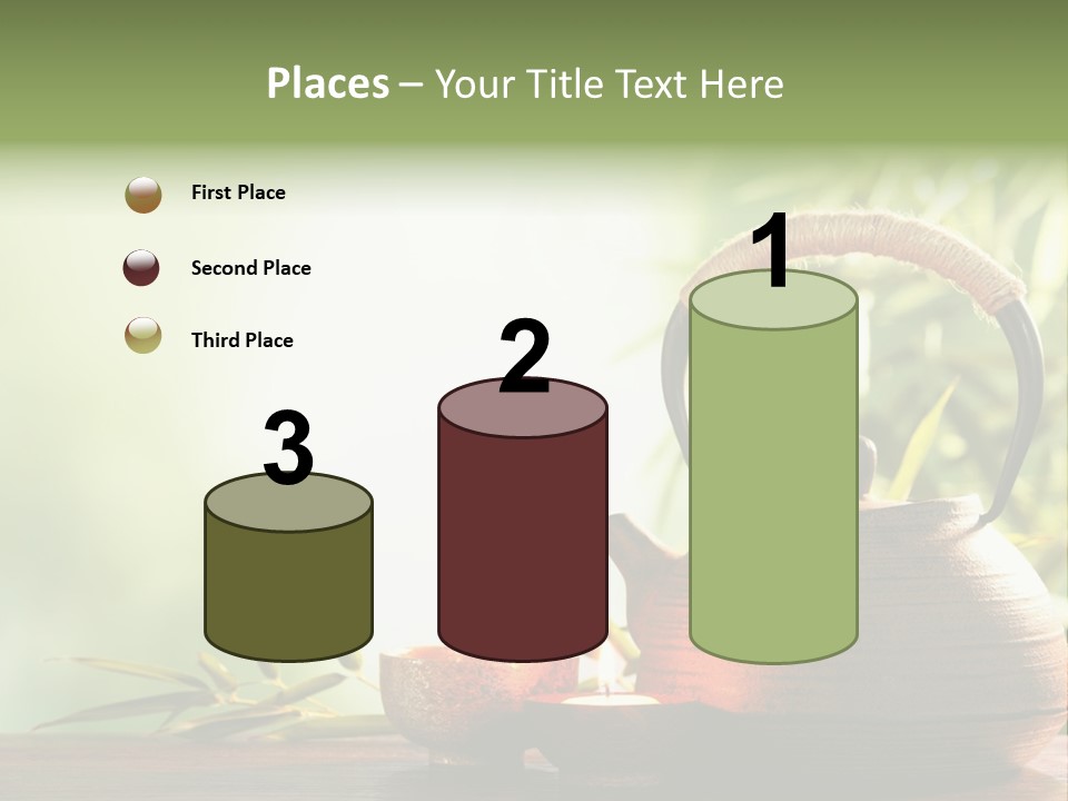 Teaset Candle Burning PowerPoint Template