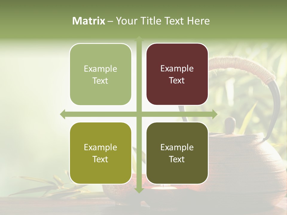 Teaset Candle Burning PowerPoint Template