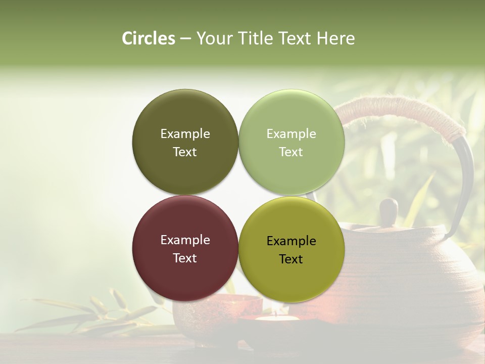 Teaset Candle Burning PowerPoint Template