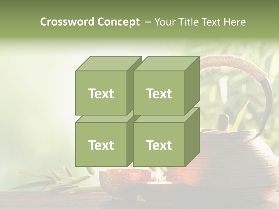 Teaset Candle Burning PowerPoint Template