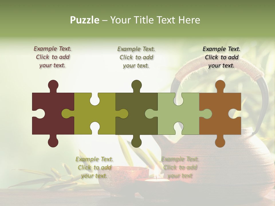 Teaset Candle Burning PowerPoint Template